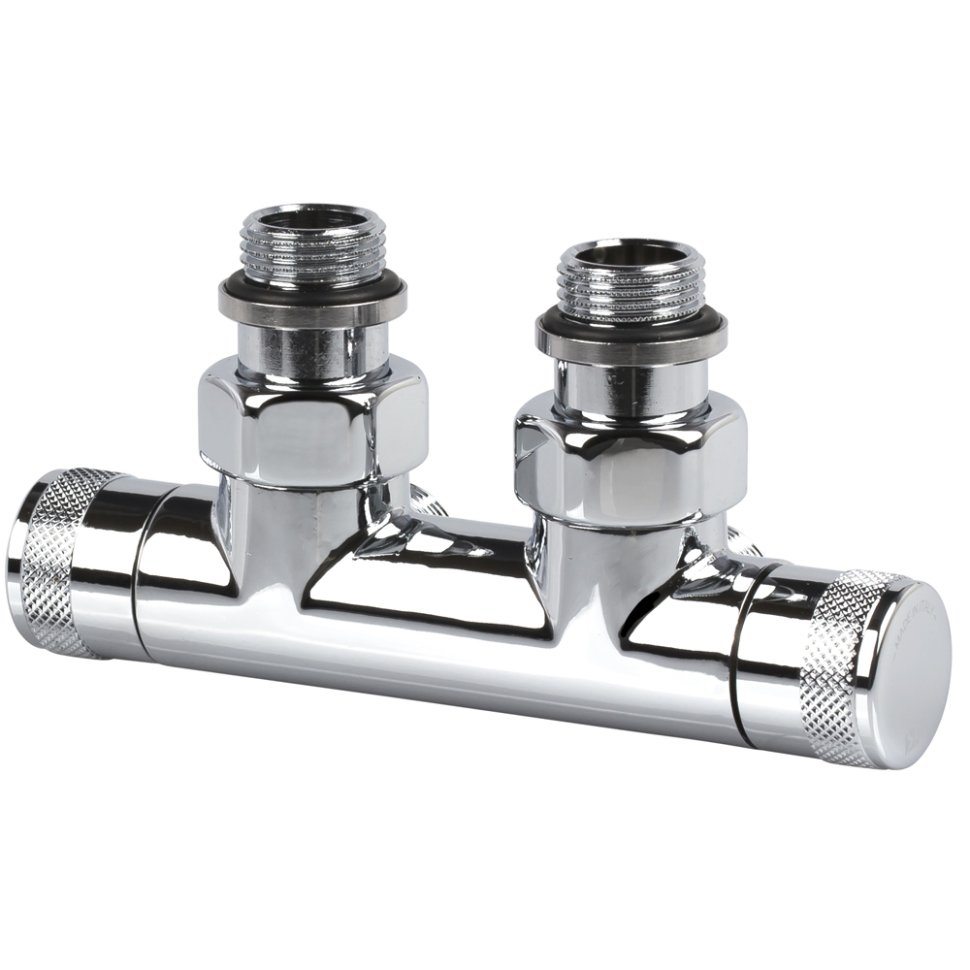 Узел угловой SR Rubinetterie Tondera 50 мм, запорный 1/2"х3/4" Е, цвет хром