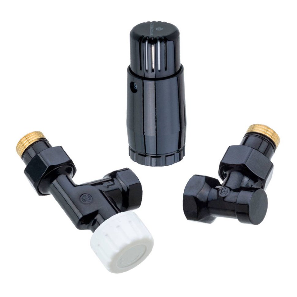 Комплект подключения SCHLOSSER STANDARD MINI 1/2 осевой, Ral 9005, с термоголовкой MINI М30х1,5