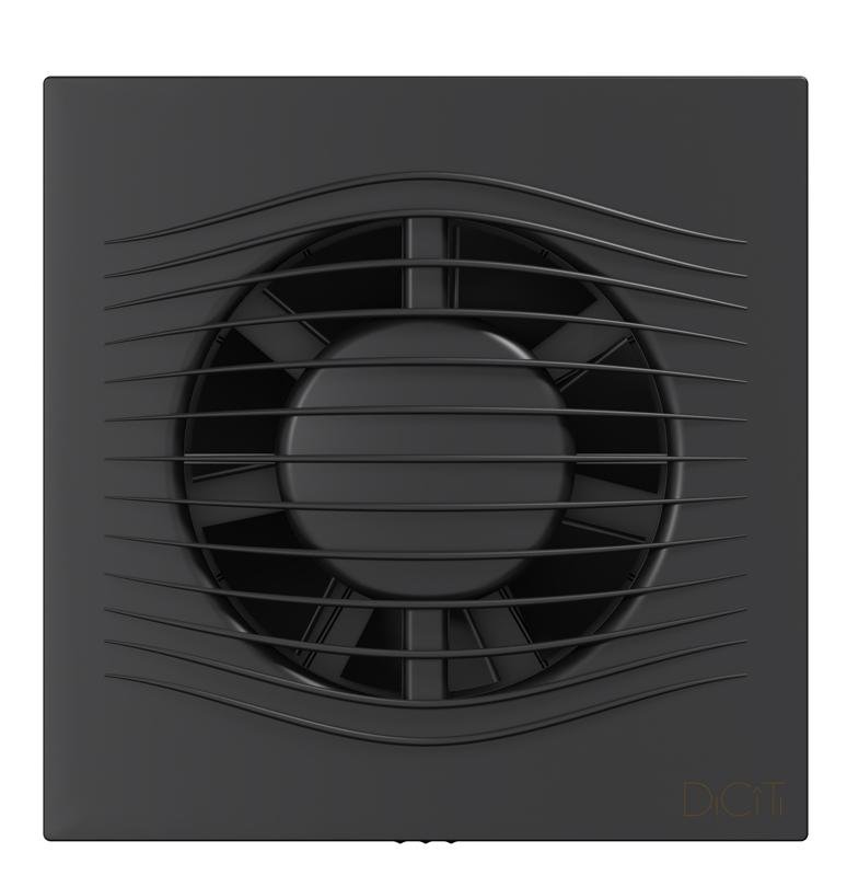 Вентилятор накладной SLIM D100 обратный клапан Dark Gray metal DICITI