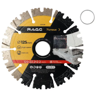 Диск алмазный по бетону и кирпичу Rage Furious 600128 турбо-сегментный 125x22.2x2.2 мм