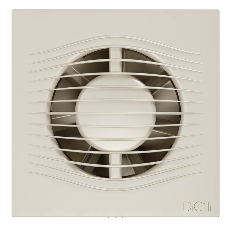 Вентилятор накладной SLIM D100 обратный клапан Ivory DICITI