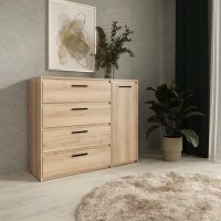 Комод Лион 4 ящика 120x100.2x41.6 см ЛДСП цвет комано