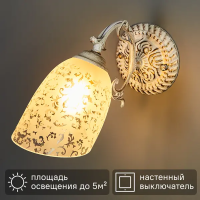 Бра Eurosvet Ева 22010/1, цвет белый/золото Бра Eurosvet Ева 22010/1, цвет белый/золото