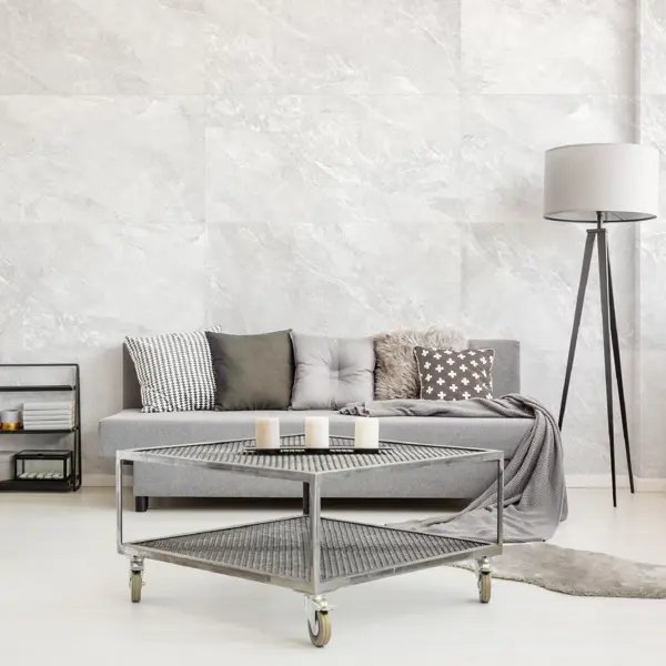 Глазурованный керамогранит Global Tile Pandora 60x120 см 1.44 м² матовый цвет светло-серый