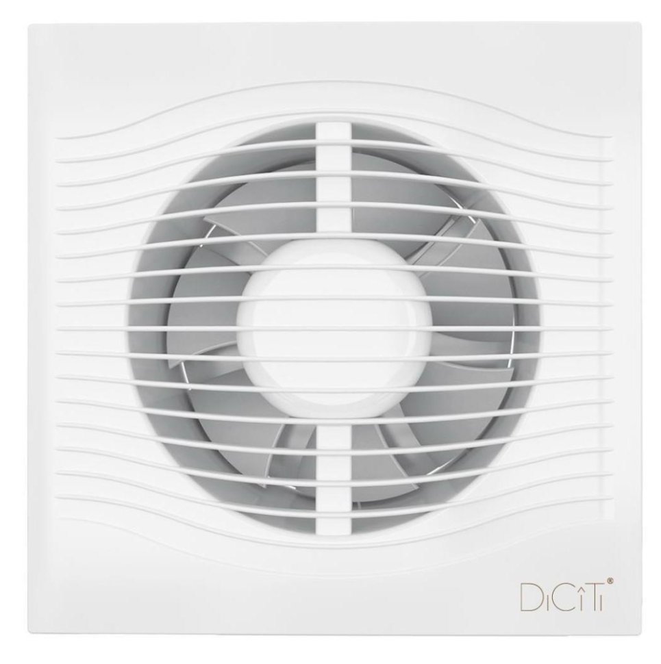 Вентилятор накладной SLIM D125 обратный клапан DICITI