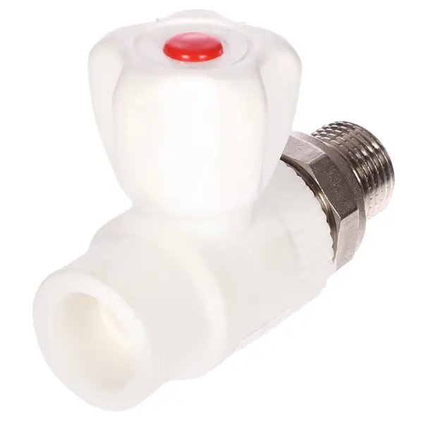 Кран для радиатора прямой РВК 20x1/2" полипропилен