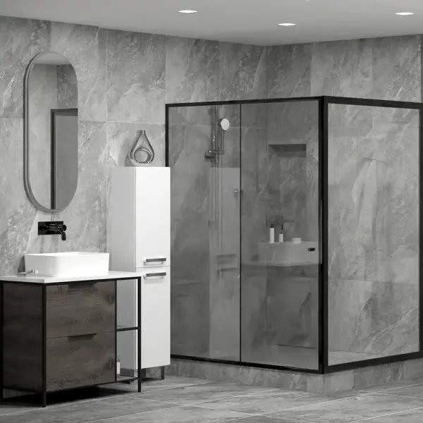 Глазурованный керамогранит Global Tile Pandora 60x120 см 1.44 м² матовый цвет серый