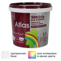 Эмаль акриловая Радуга полуглянцевая Атлас 115 прозрачная база С 2.7л Эмаль акриловая Радуга полуглянцевая Атлас 115 прозрачная база С 2.7л