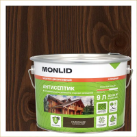 Защитно-декоративный антисептик лессирующий MONLID полуматовый палисандр 9 л