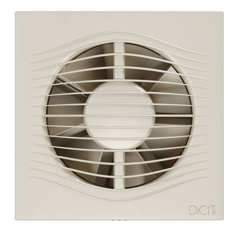 Вентилятор накладной SLIM D125 обратный клапан Ivory DICITI