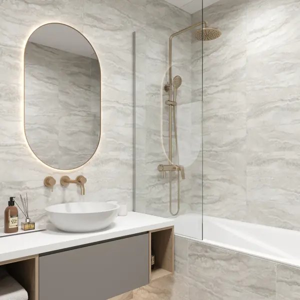 Глазурованный керамогранит LB Ceramics Круча 19.9x60.3 см 0.96 м² матовый цвет серый