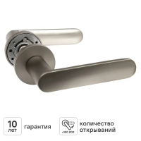 Дверная ручка на розетке KREAFORTA Шуя без запирания цвет никель Дверная ручка на розетке KREAFORTA Шуя без запирания цвет никель