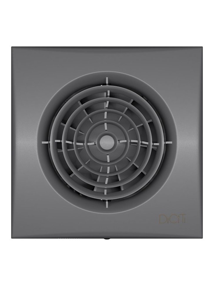 Вентилятор накладной AURA D100 обратный клапан Dark gray metal DICITI