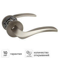 Дверная ручка на розетке KREAFORTA Ая без запирания цвет никель Дверная ручка на розетке KREAFORTA Ая без запирания цвет никель