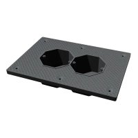 Подрозетник звукоизоляционный 2 поста 220x150 мм цвет черный