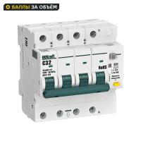 Дифференциальный автомат Dekraft ДИФ-103 3P+N C32 А 30 мА 6 кА AC 16404DEK