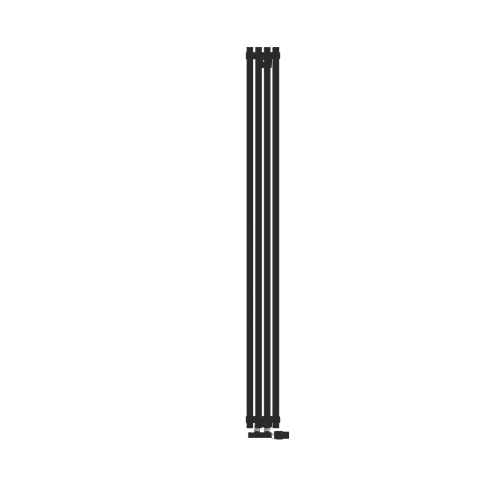 Радиатор КЗТО QUADRUM 30 V 1- 1750-4 RT RAL1T103S9005 (черный матовый муар)